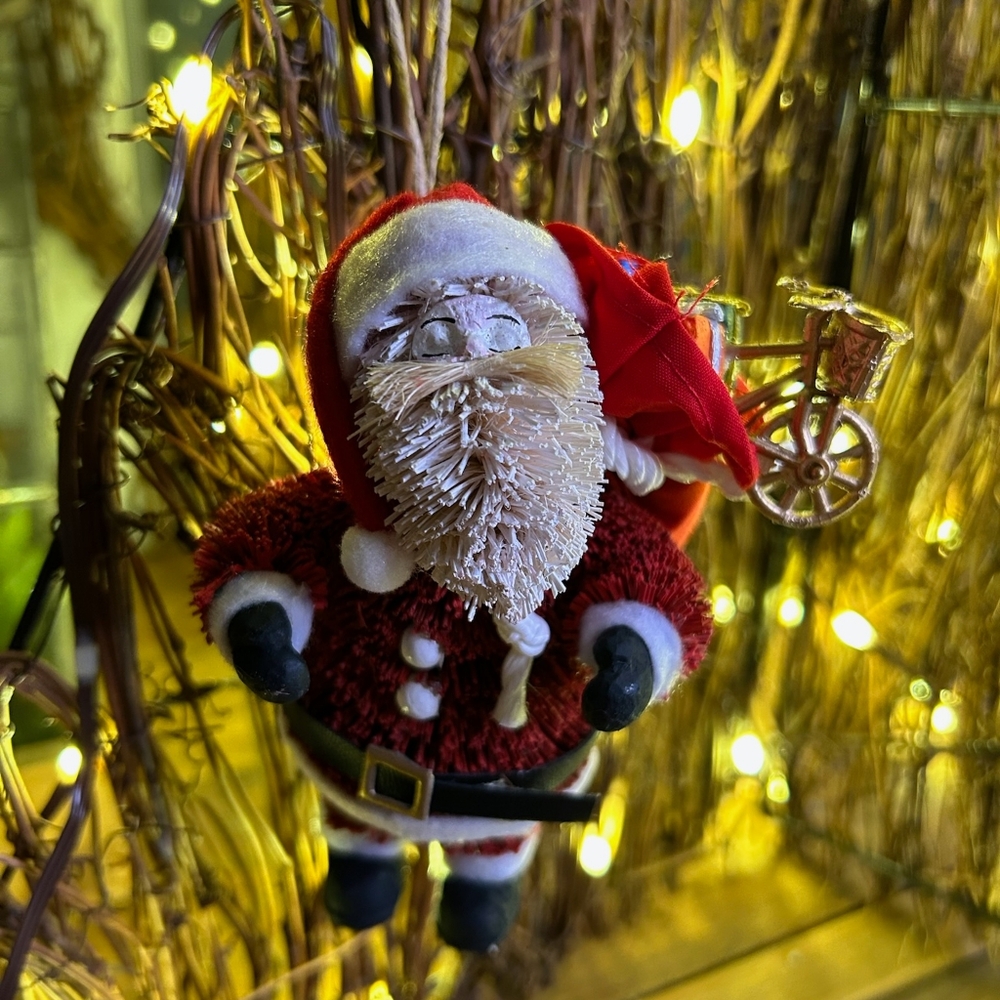Pottery Barn Christmas Santa Ornament! NWT